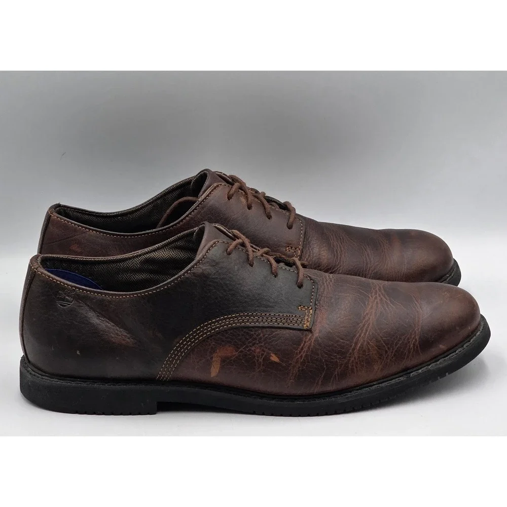 Timberland Earthkeepers 5545A Men's Size 10 Brown Leather Oxford Shoes